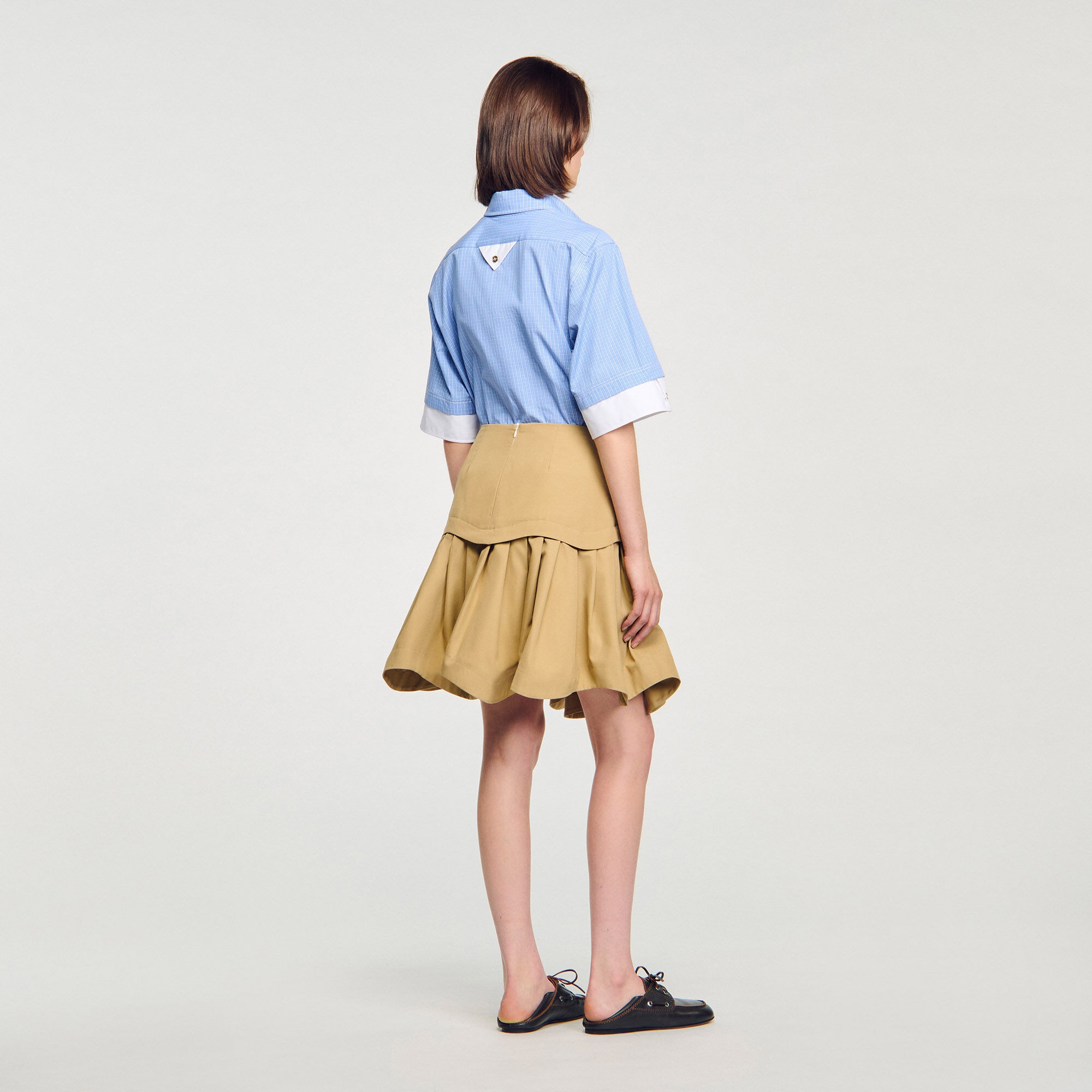 MINI FLARED PLEATED SKIRT - 5