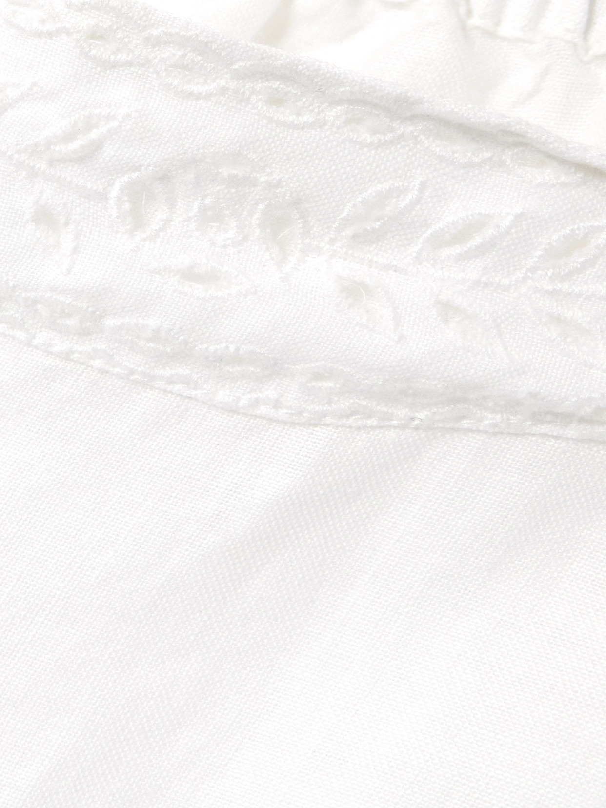 Belvoir Broderie Anglaise Linen Straight-leg Pants - 4