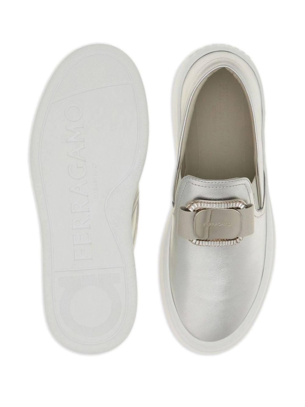 Vara-plate crystal-embellished slip-on trainers - 4