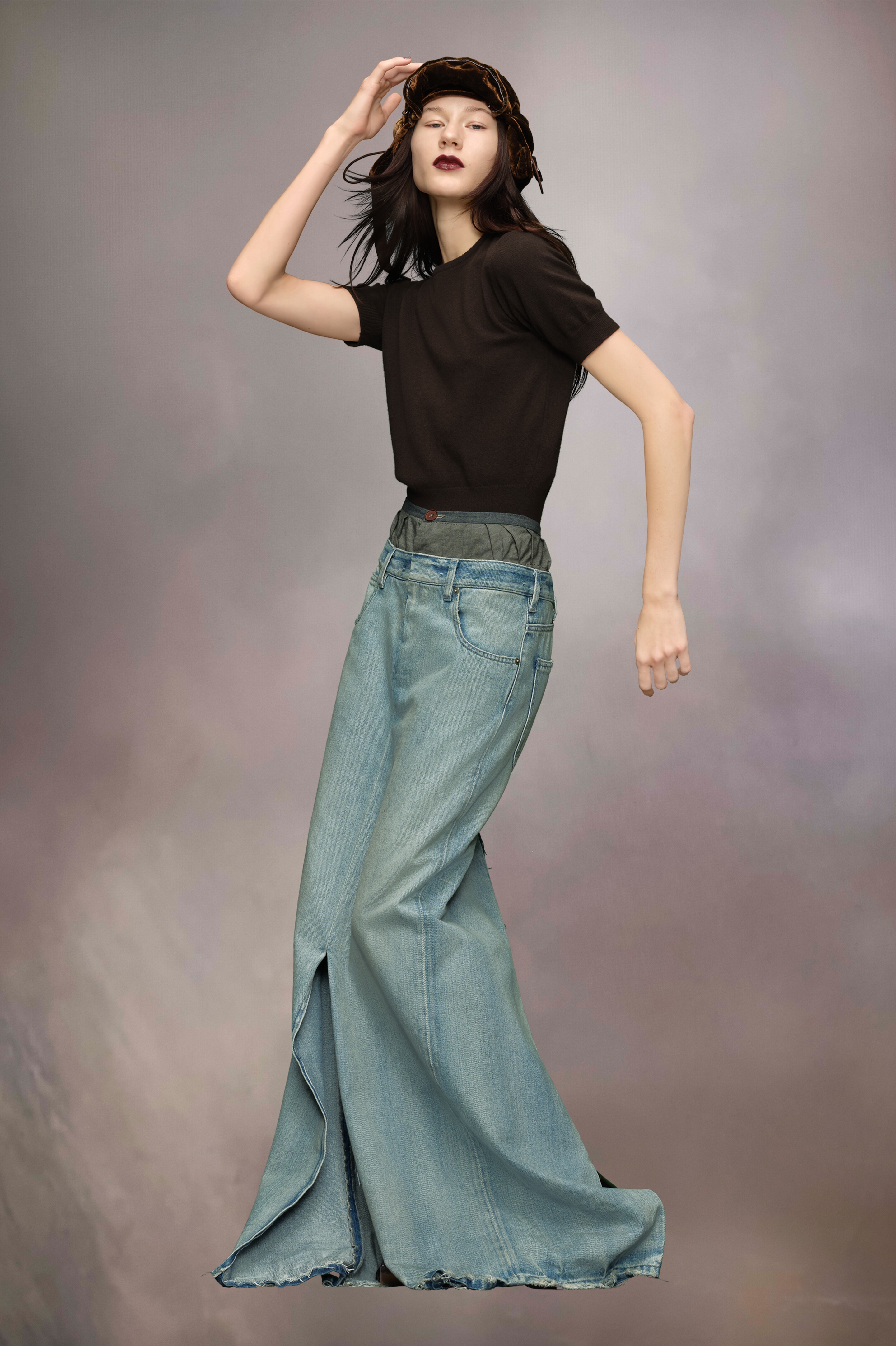Anonymity of the lining denim skirt - 4