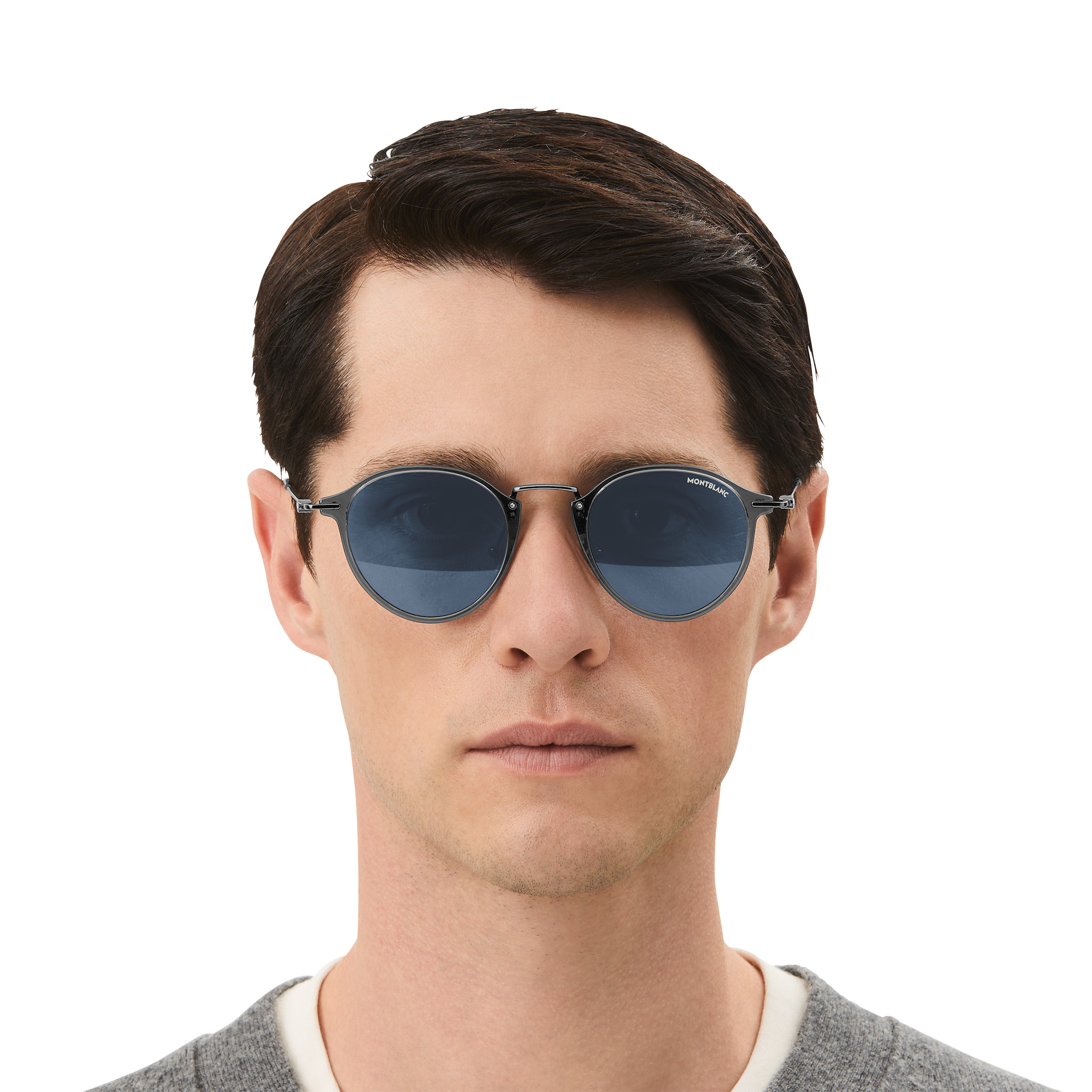 Round Sunglasses with Gray Injected Frame 5