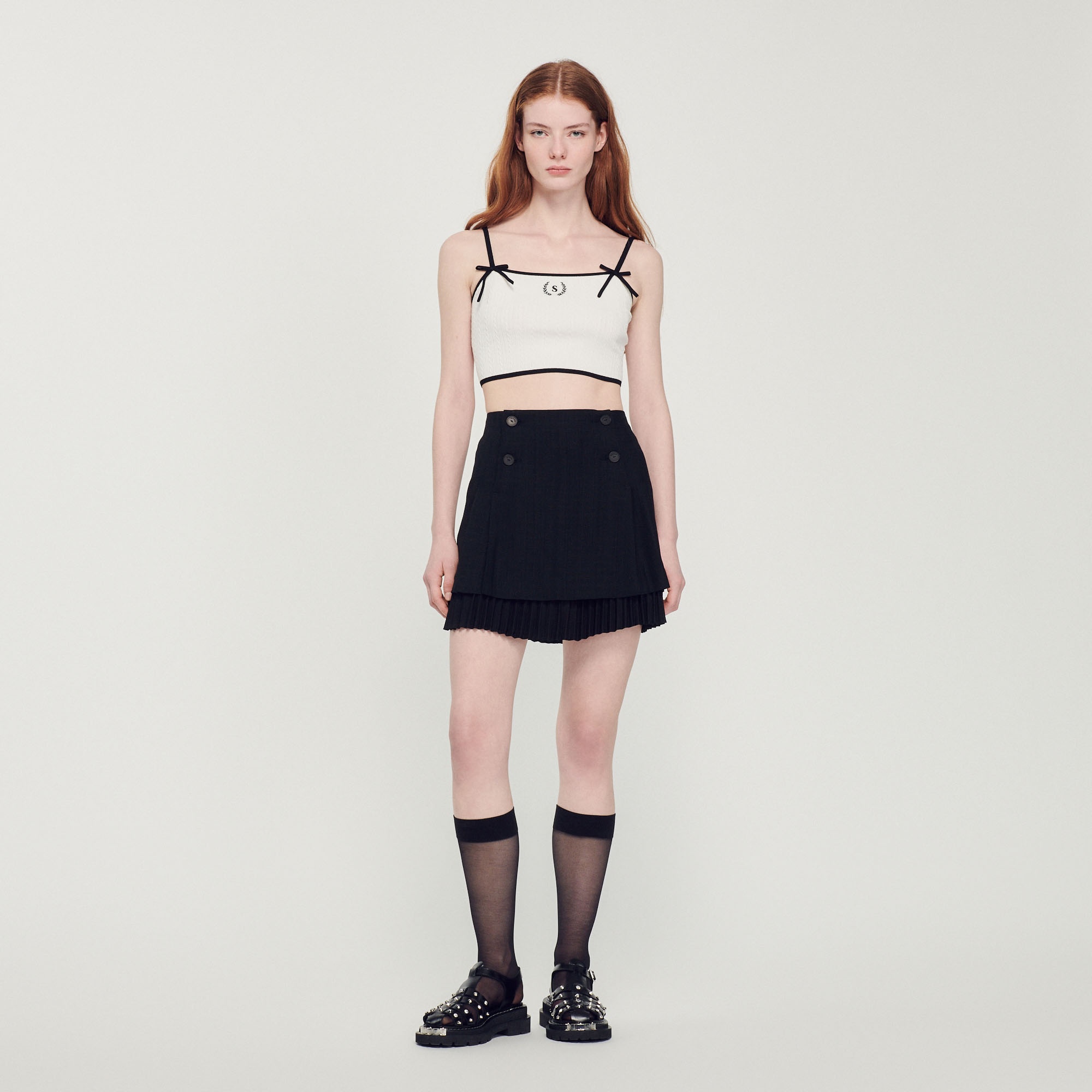 Short skirt with pleated effect - 3