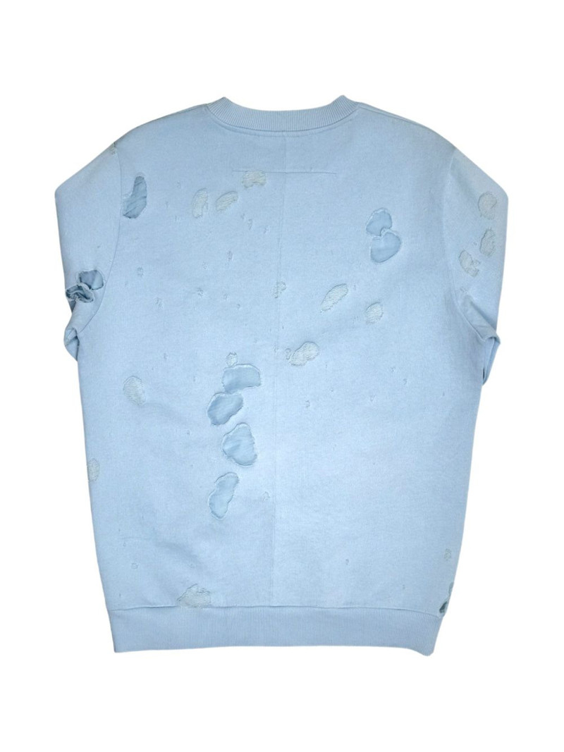 Givenchy distressed logo crew-neck sweatshirt outlook