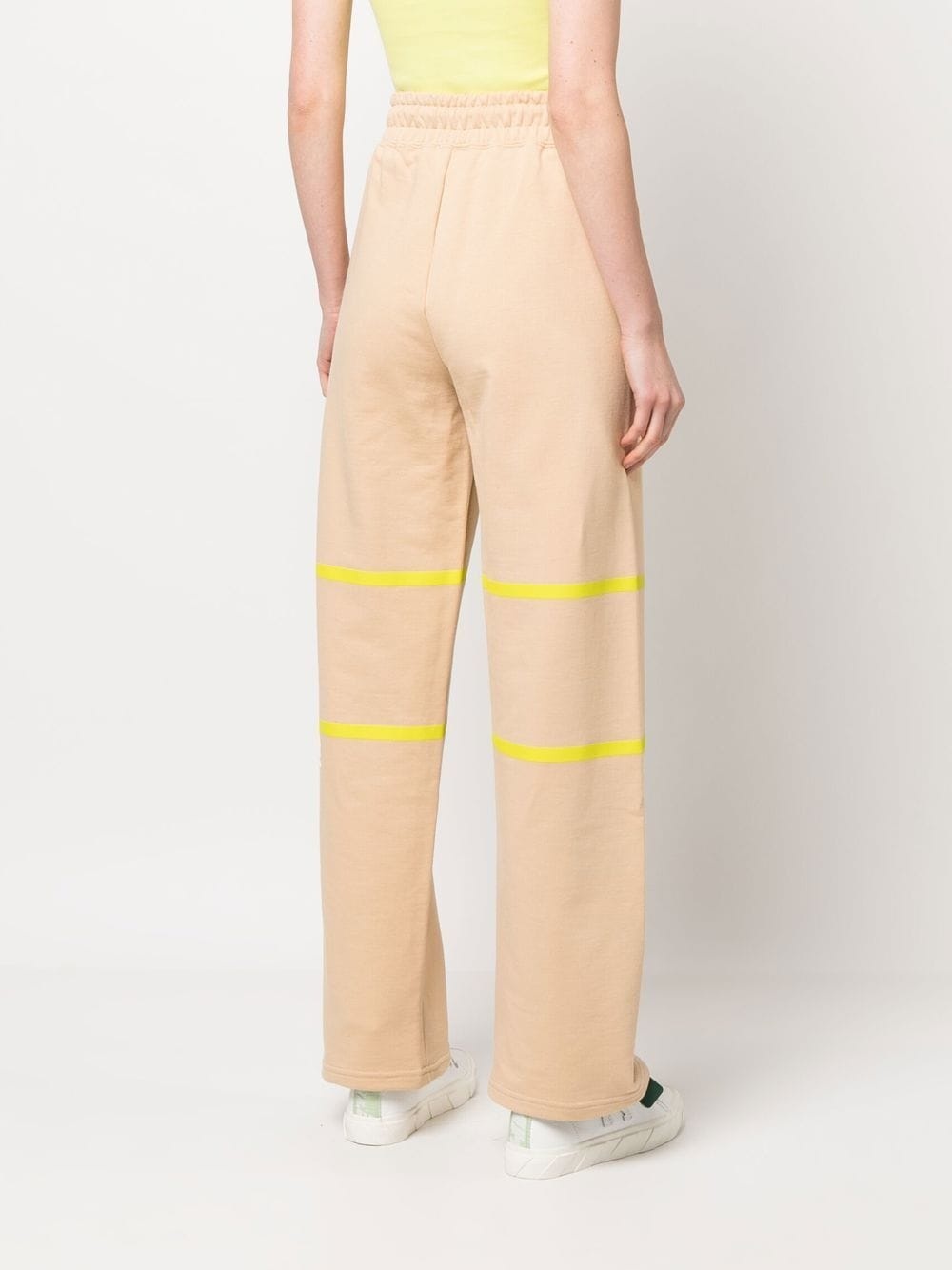 stripe-detail cotton sweatpants - 4