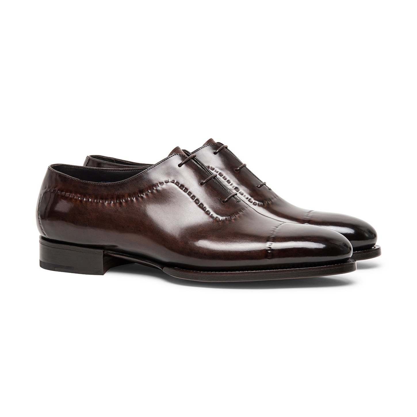 Men’s polished brown leather Limited Edition Oxford shoe - 2