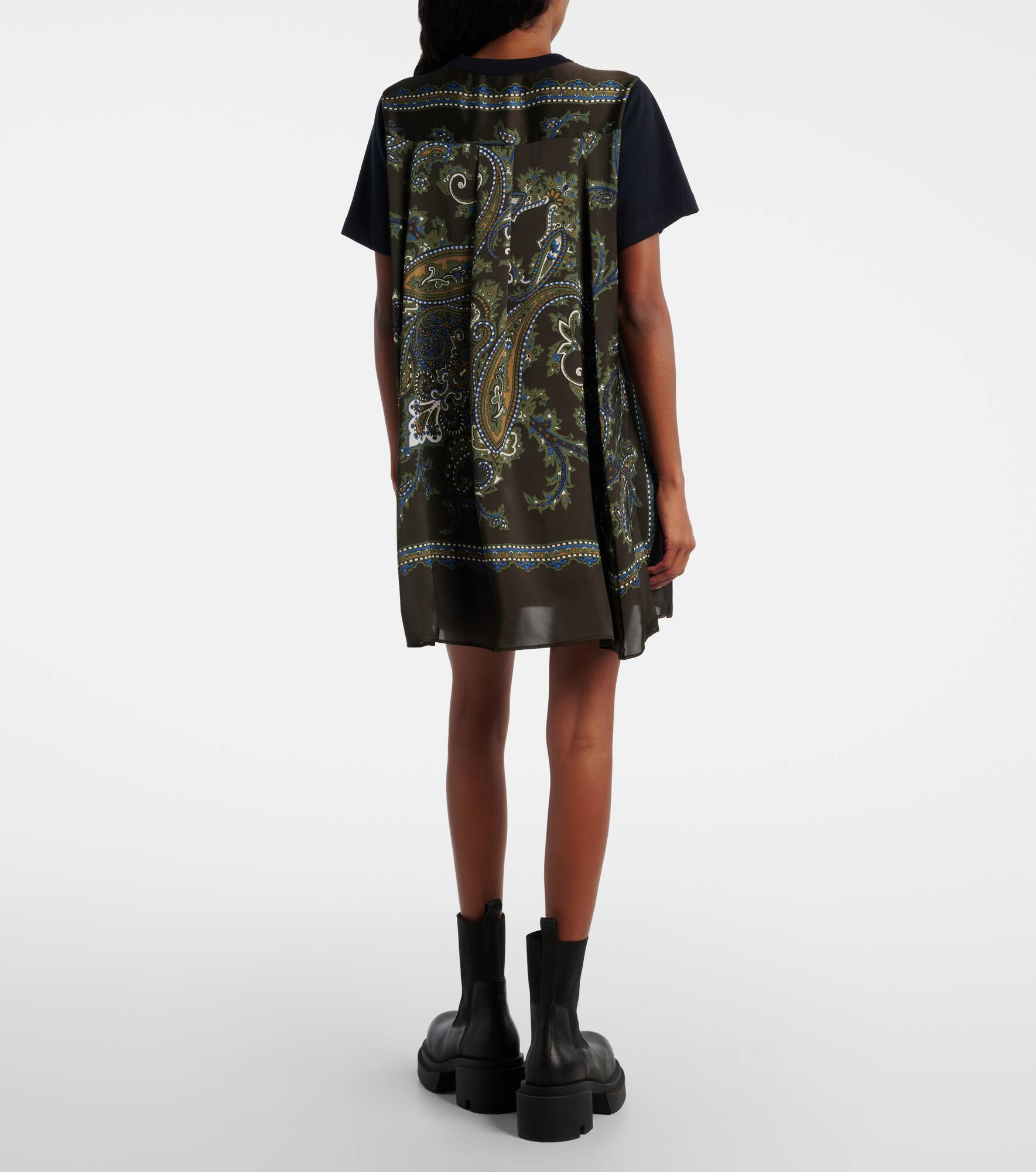 Paisley paneled minidress - 3