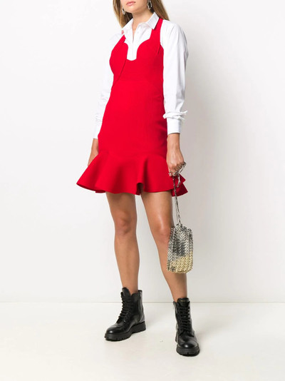 Alexander McQueen halterneck ribbed-knit mini dress outlook