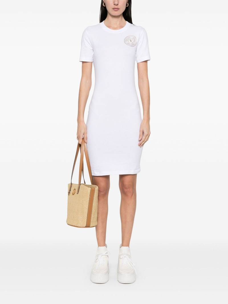 VERSACE JEANS COUTURE logo-print mini dress outlook