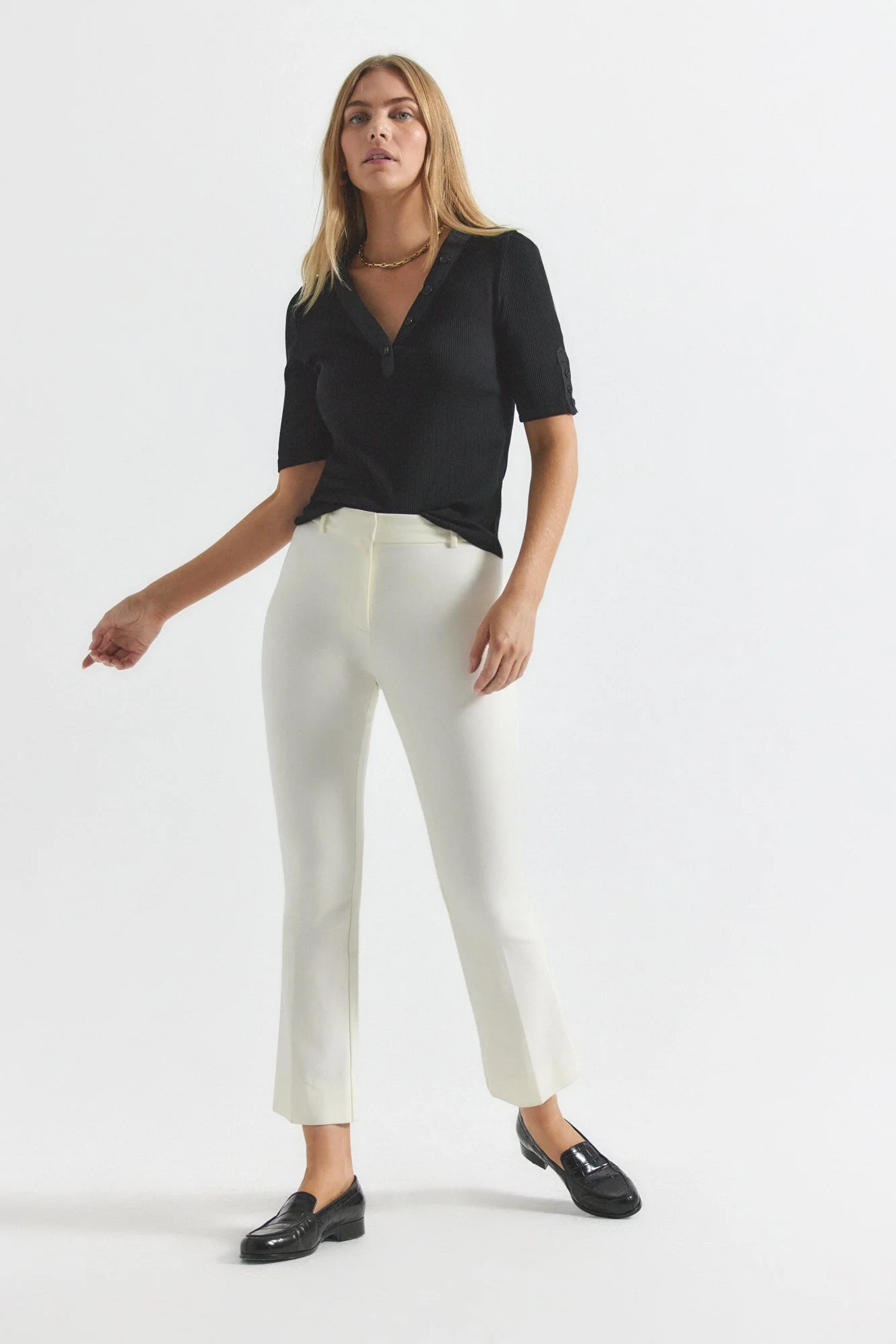 CROSBY CROP FLARE TROUSER - 1
