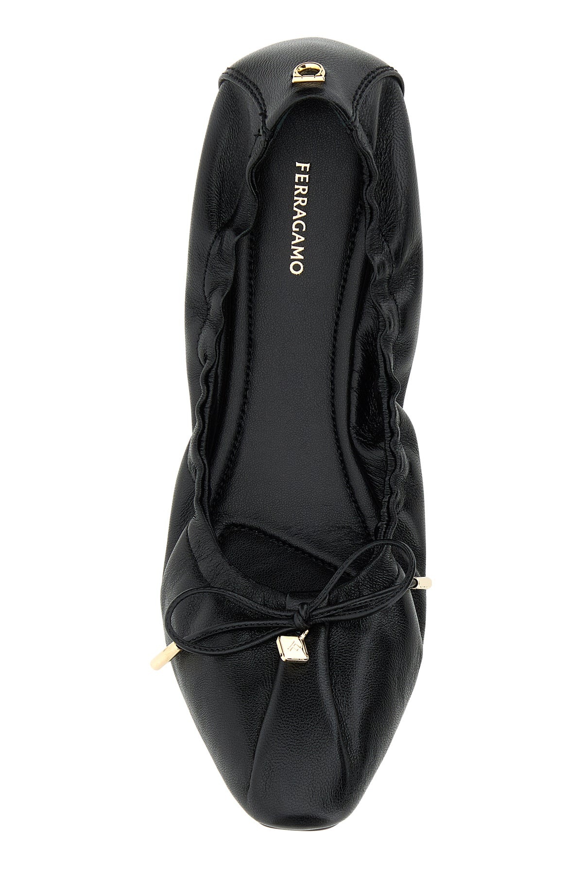 Black leather Joelle ballerinas - 4