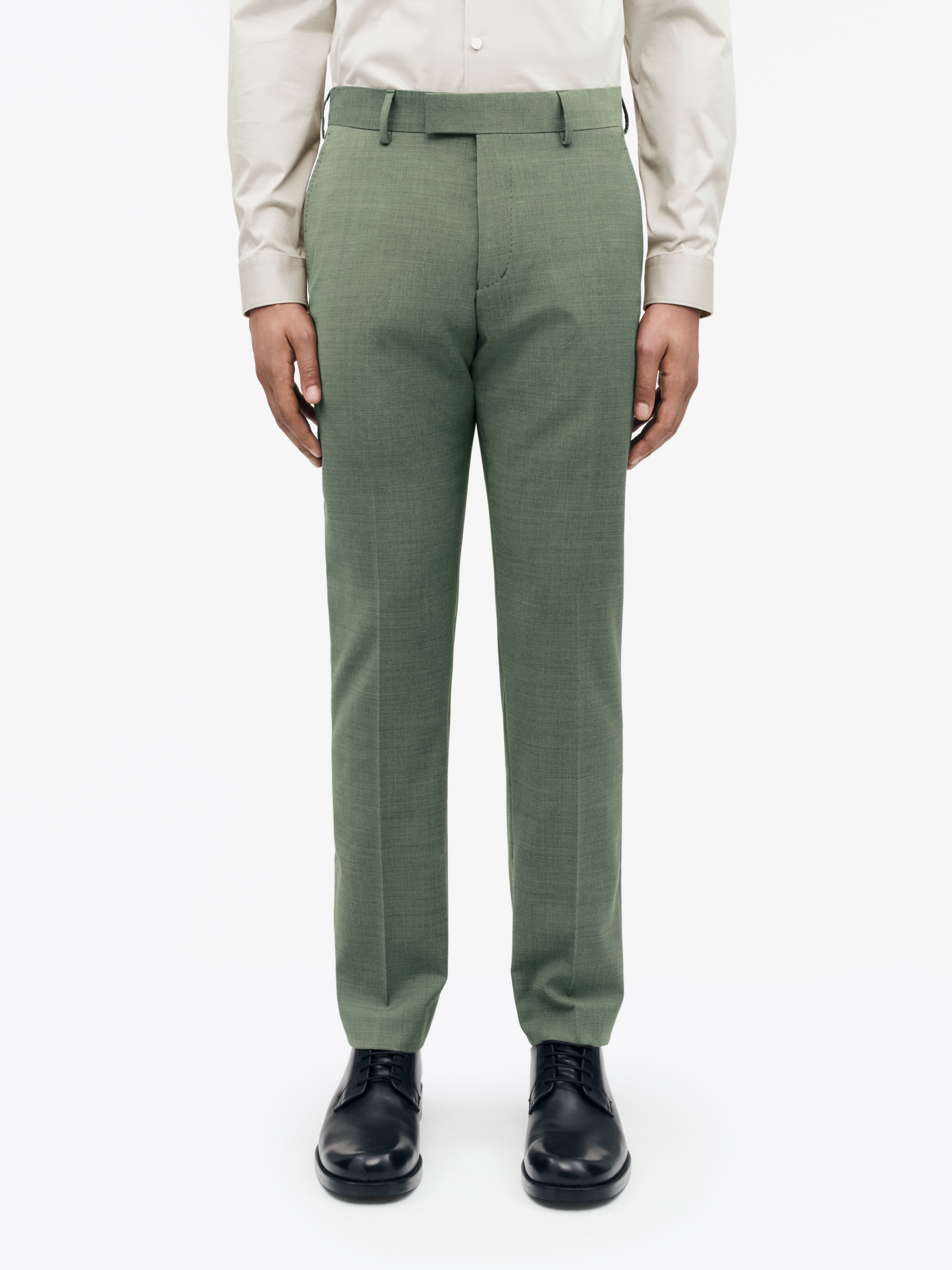 Tenuta Slim Fit Wool Blend Trousers - 3