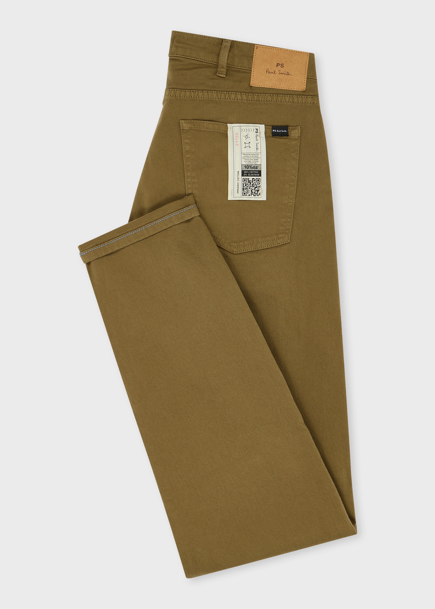 Washed Khaki Tapered-Fit Garment Dyed Jeans - 2