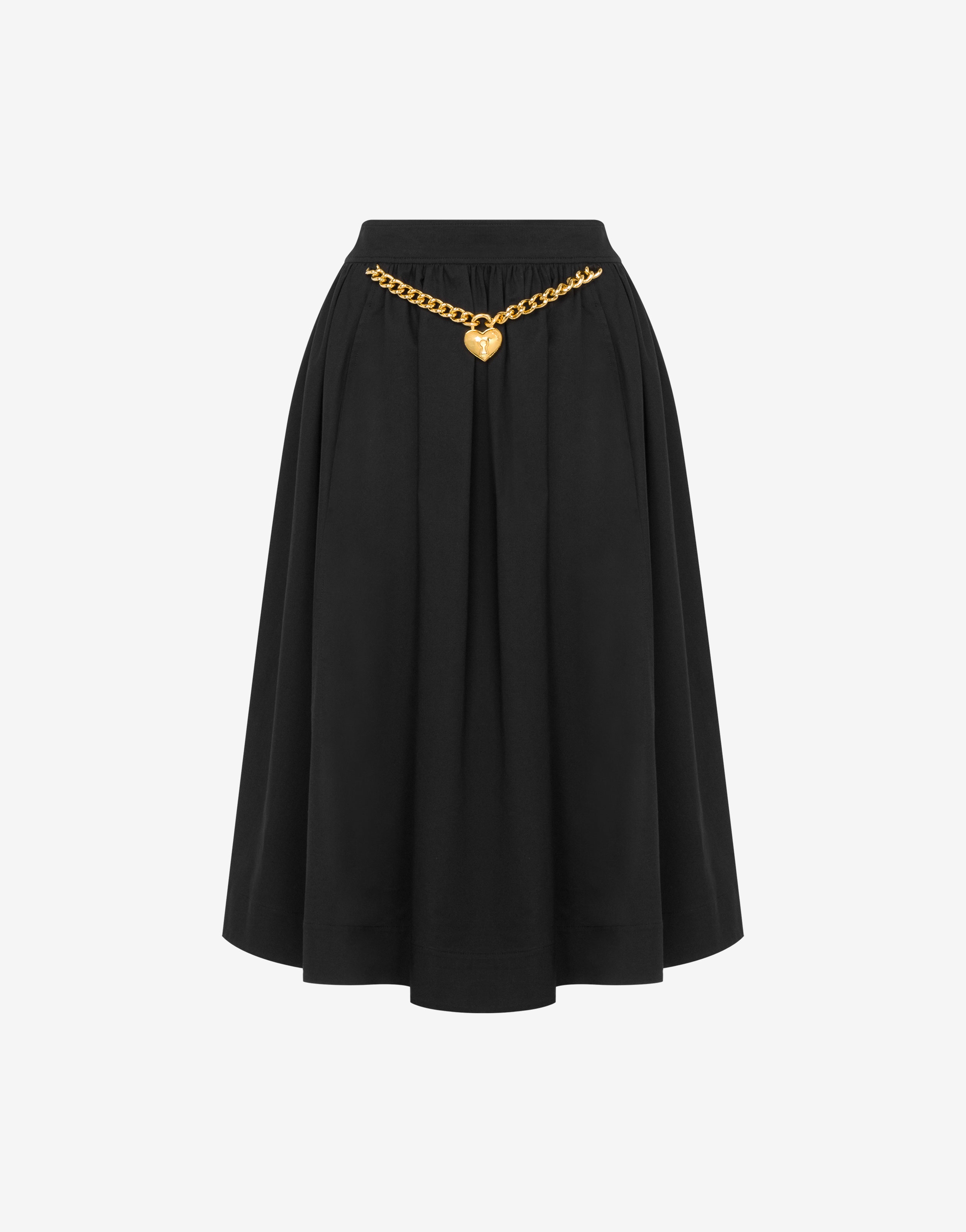 HEART LOCK COTTON CLOTH SKIRT - 1