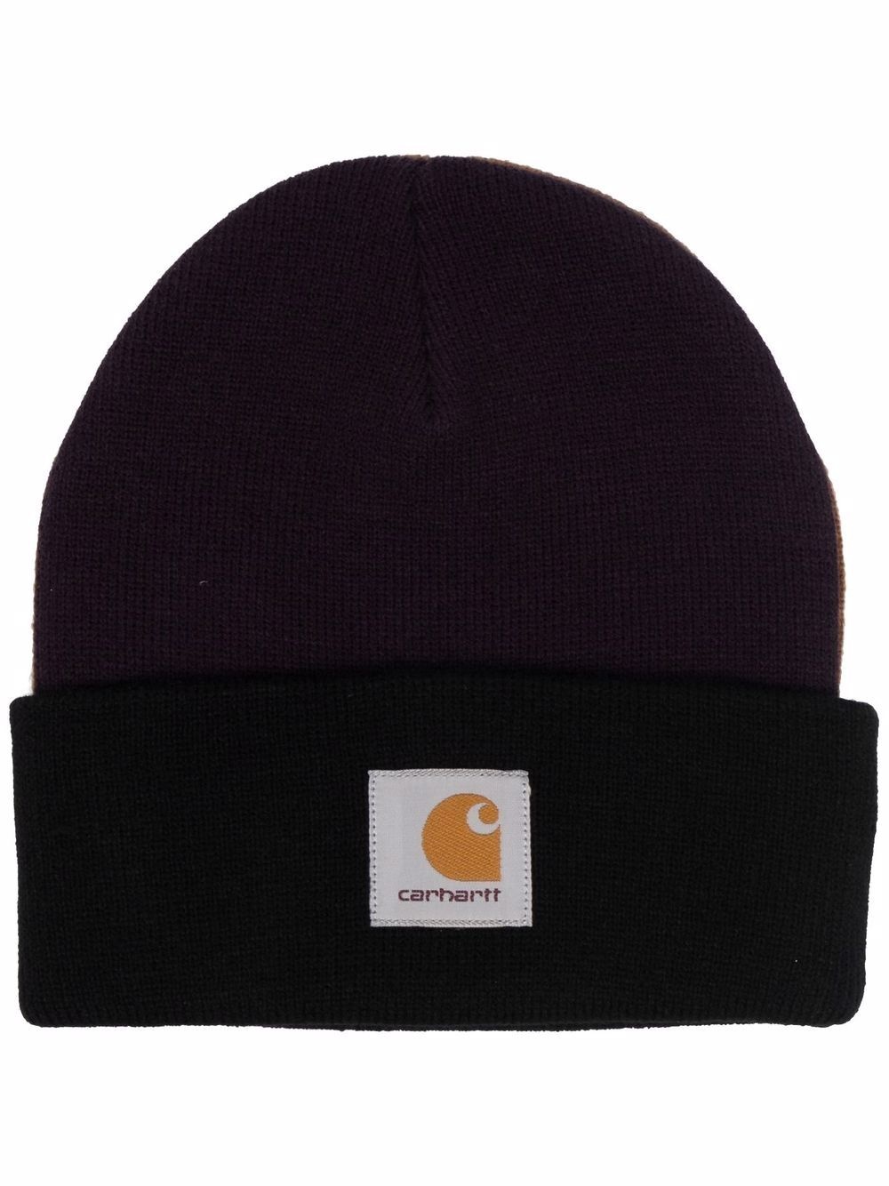 Triple logo patch beanie - 1