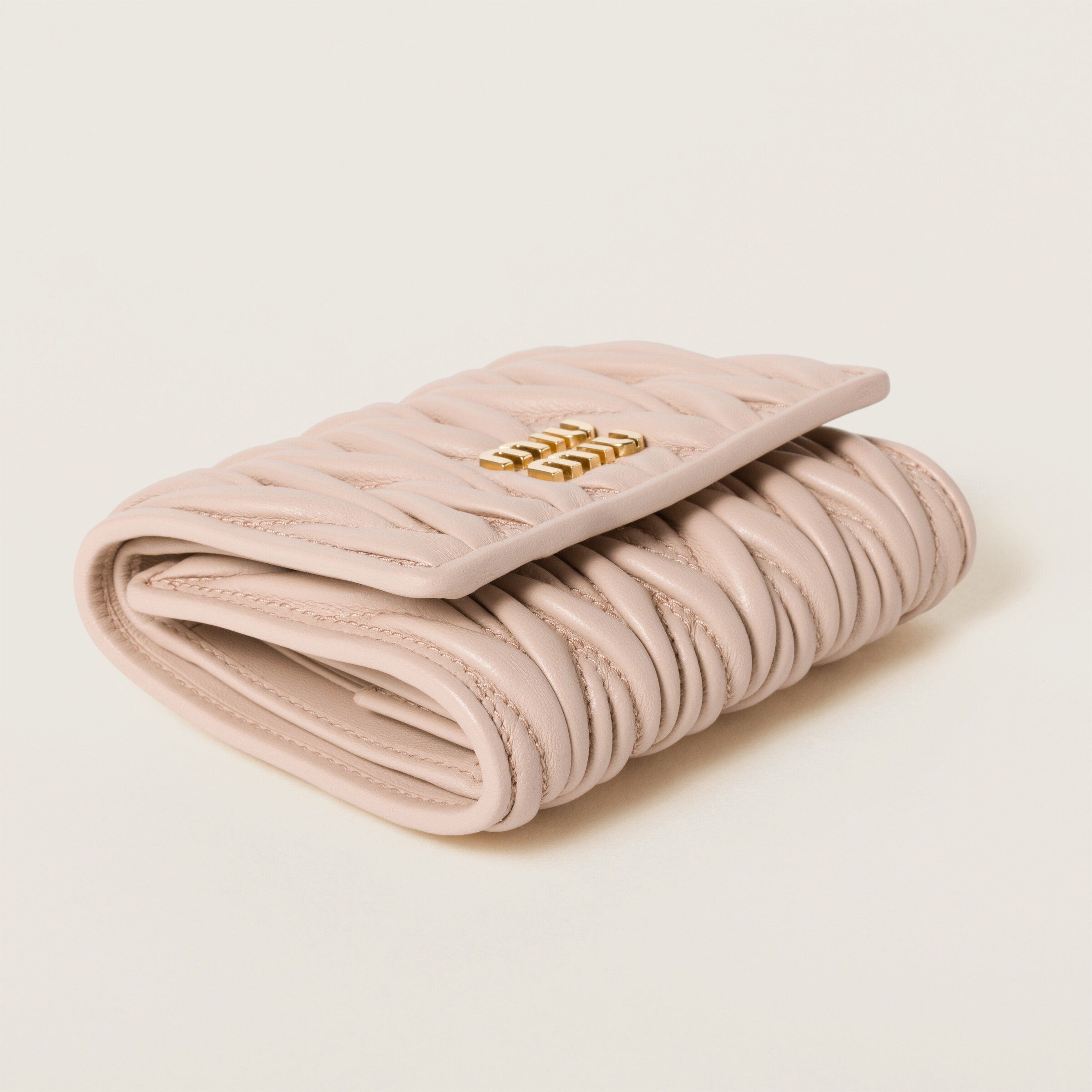 Small matelassé nappa leather wallet - 4