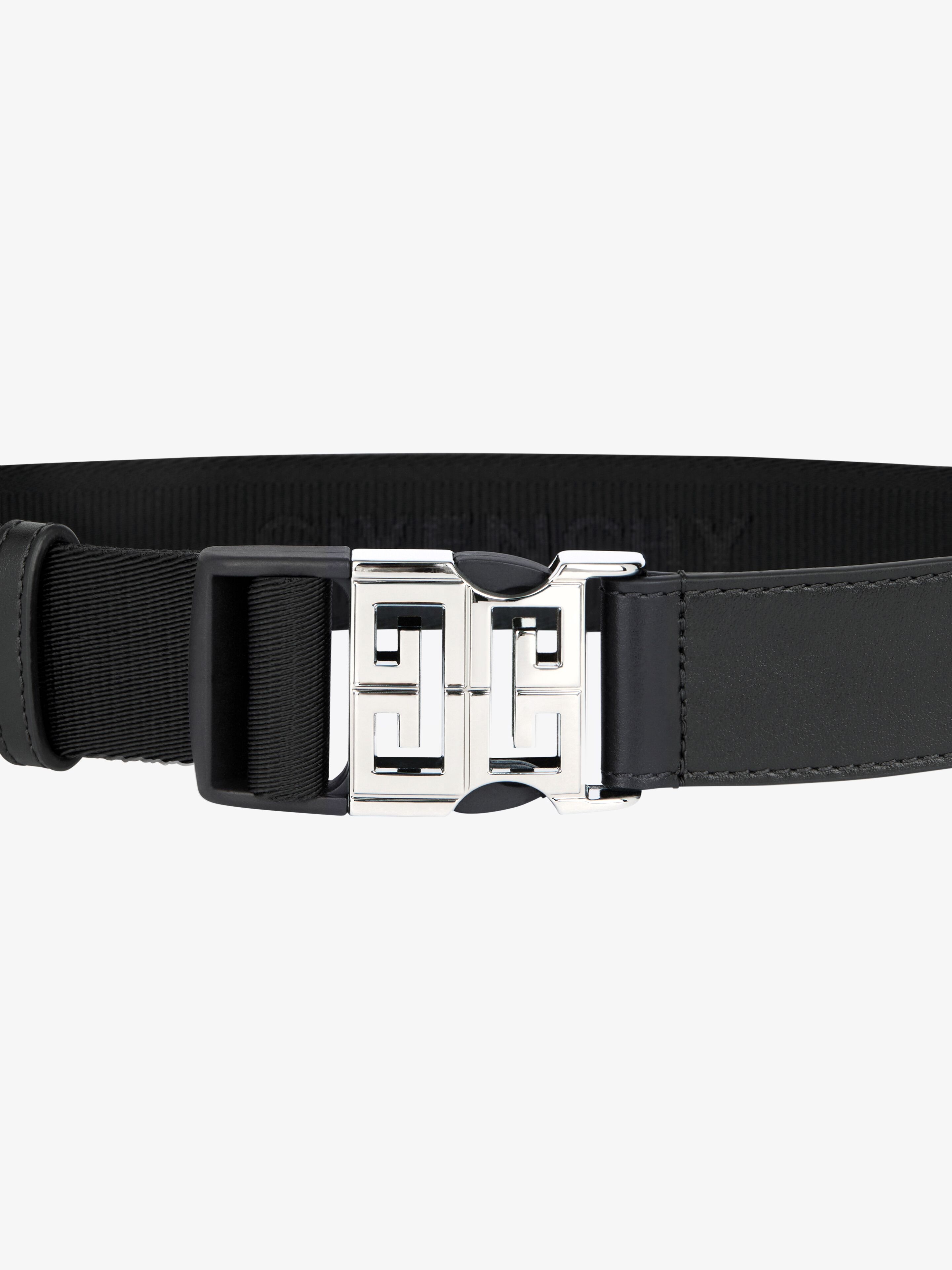 4G RELEASE BUCKLE BELT IN LEATHER AND WEBBING - 3