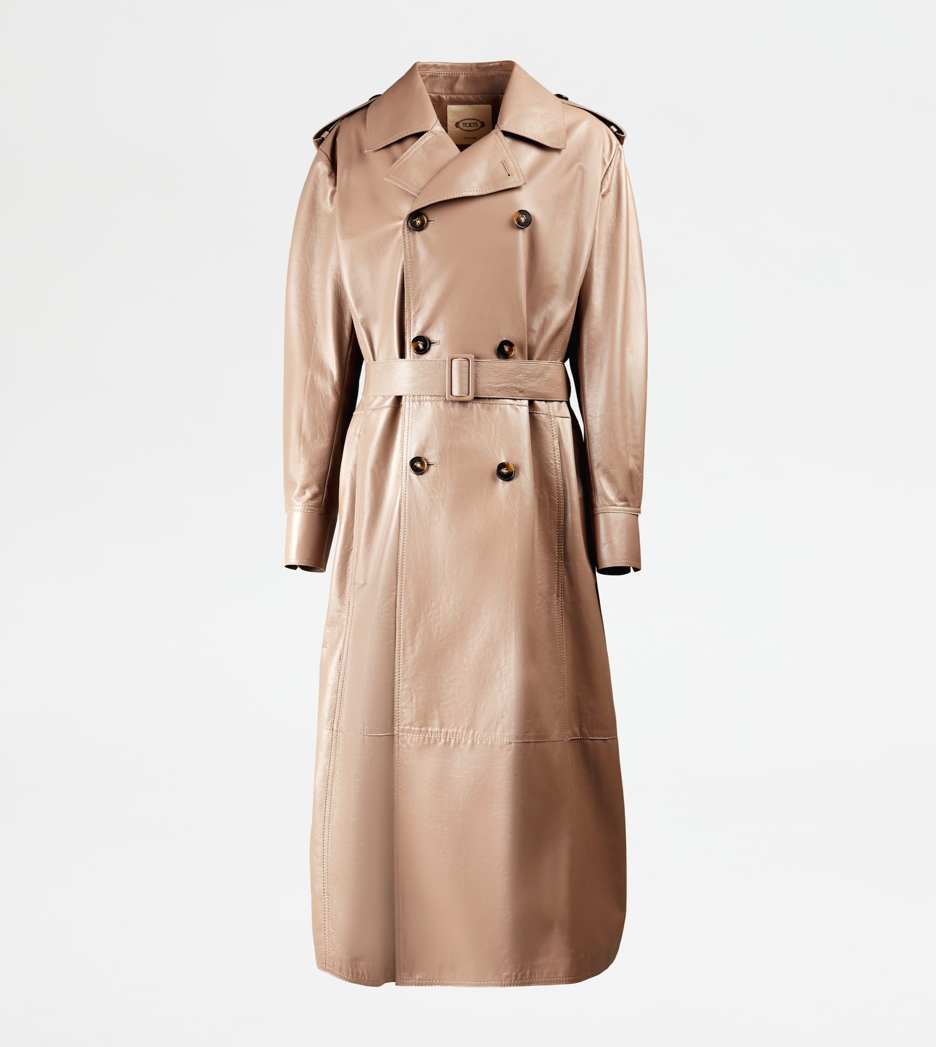 TRENCH COAT IN LEATHER - BROWN - 1