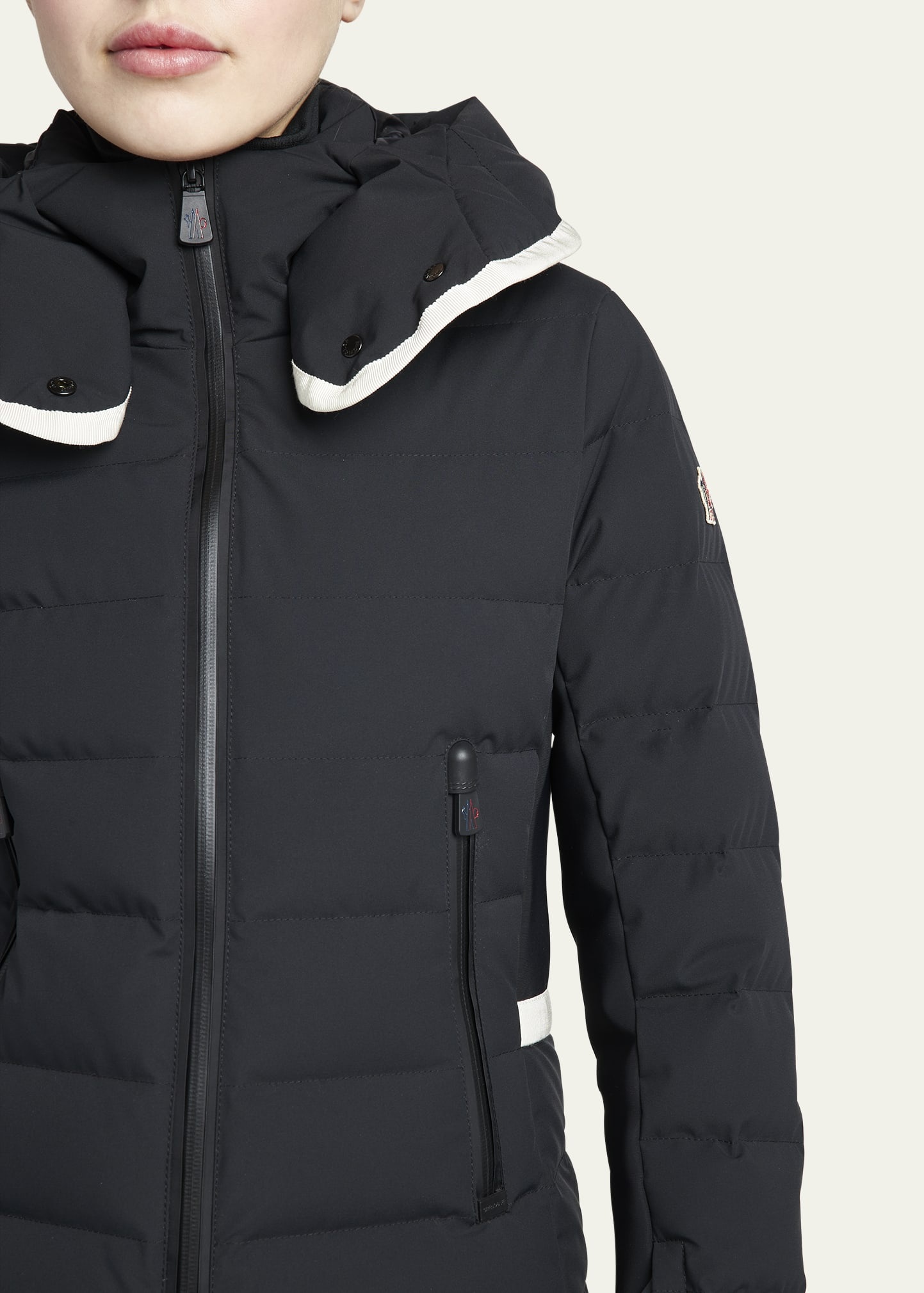 Lamoura Puffer Jacket with Contrast Trim - 5