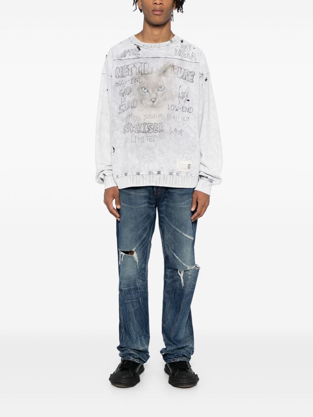 bleached sweatshirt - 2