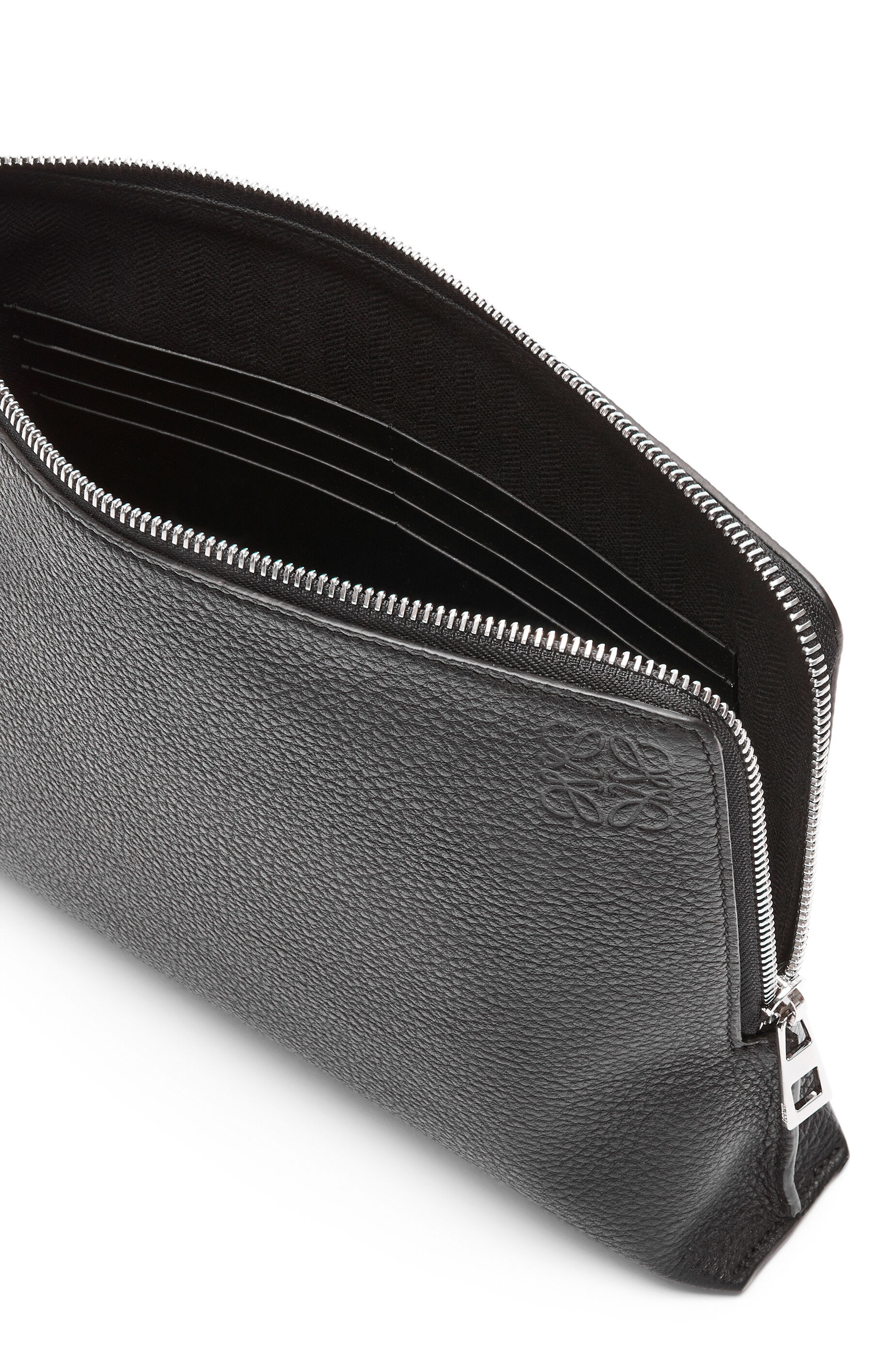 L Zip Pouch in soft grained calfskin - 3