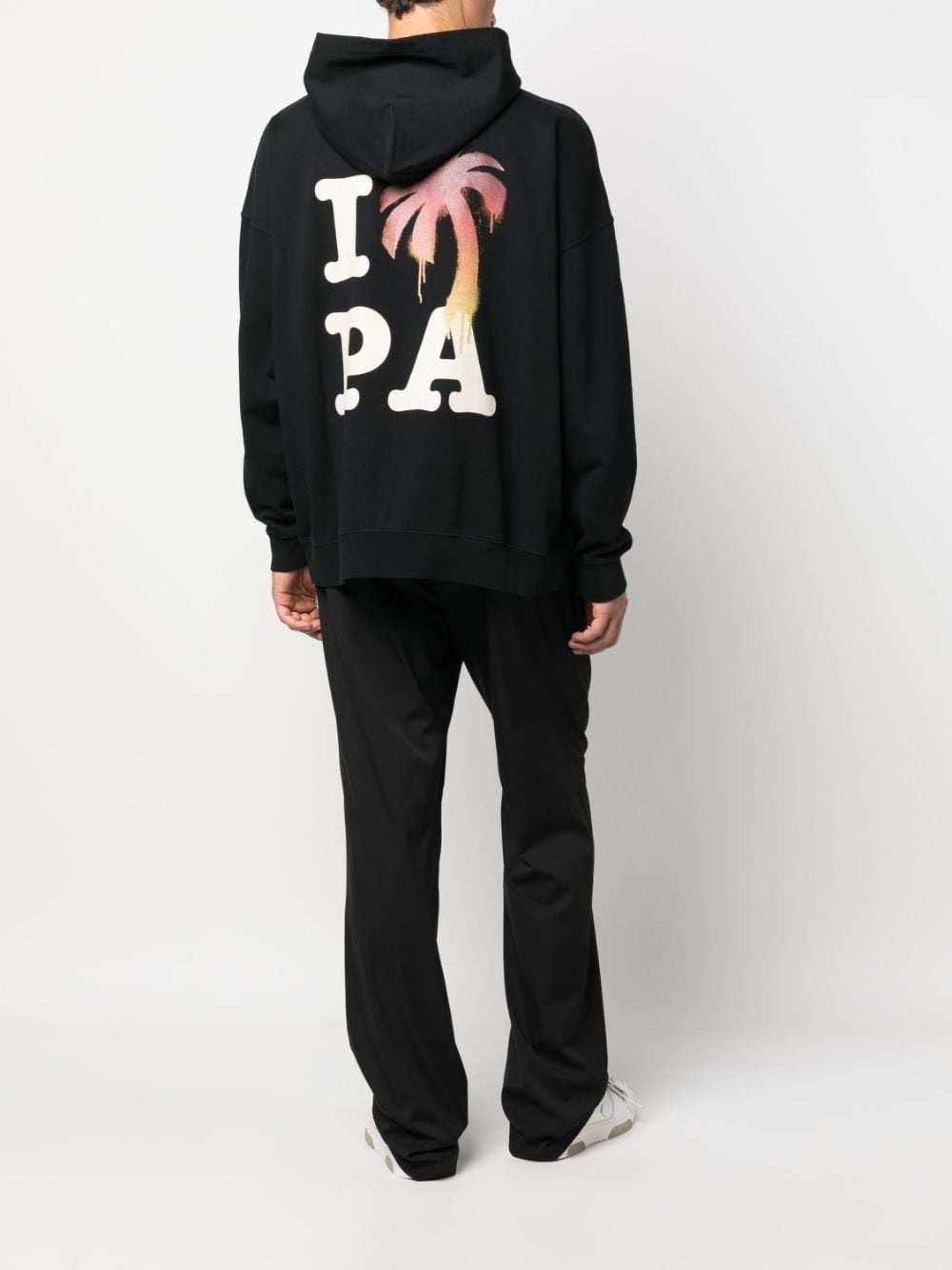 Palm Angels I Love PA-print cotton hoodie