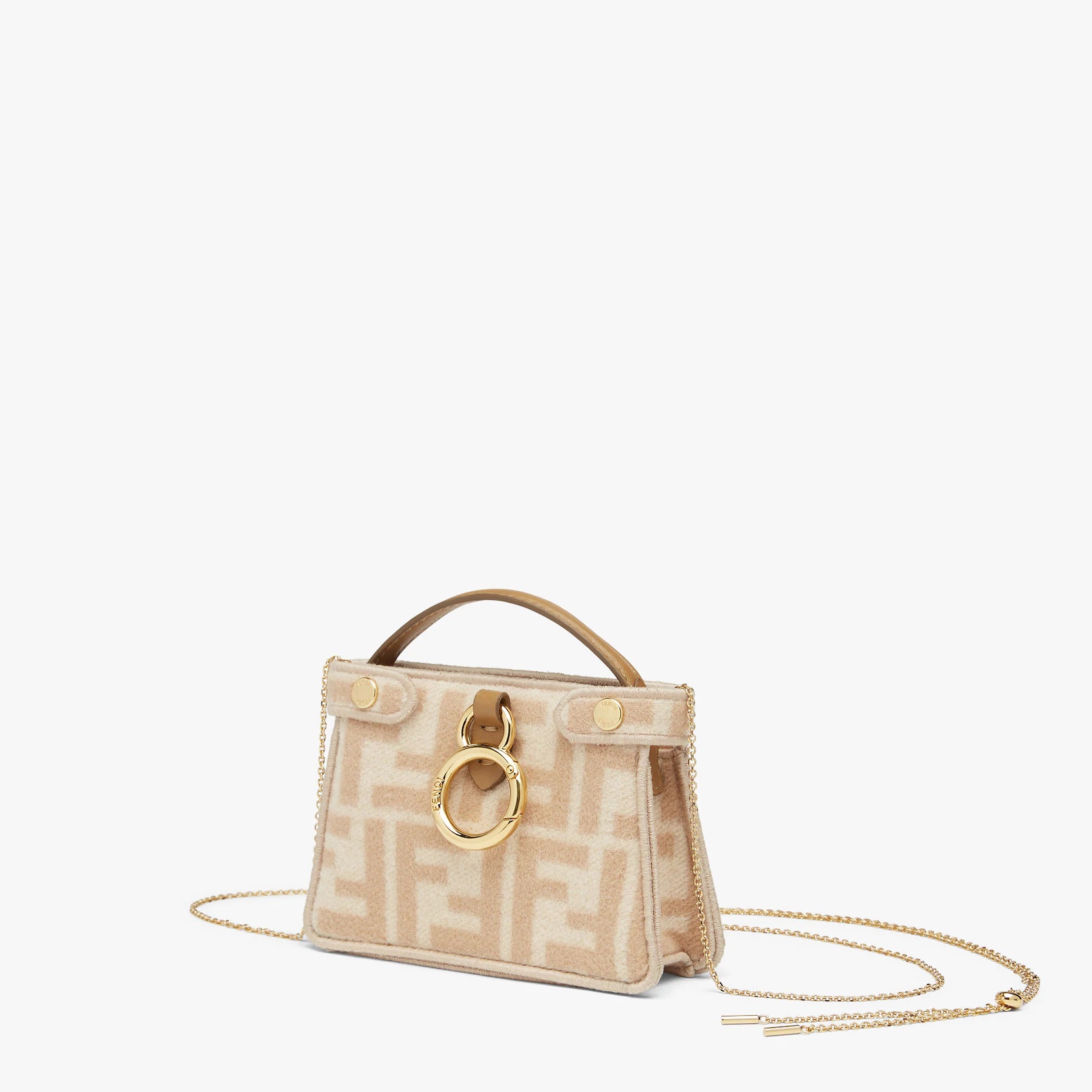 Beige wool charm - 2