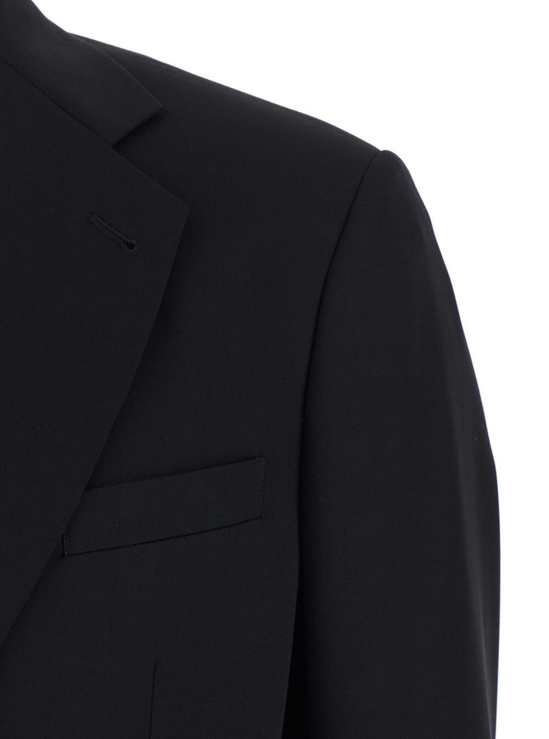 Giorgio Armani Single-Breasted Virgin Wool Pant Suit — Black 3