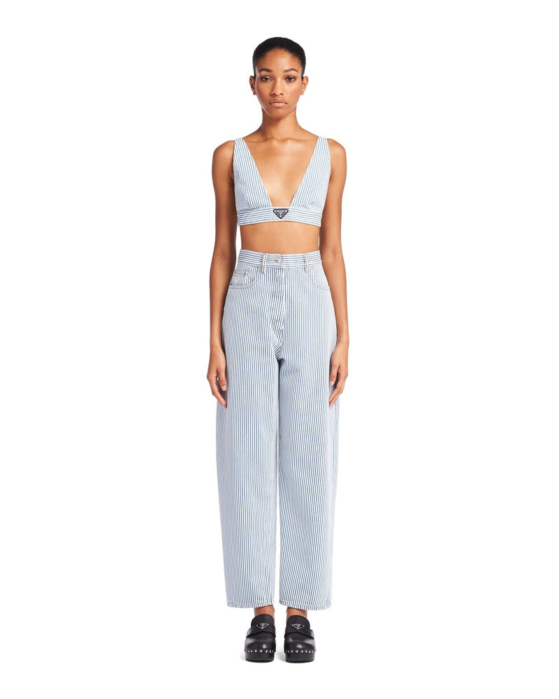 Prada Striped denim jeans outlook