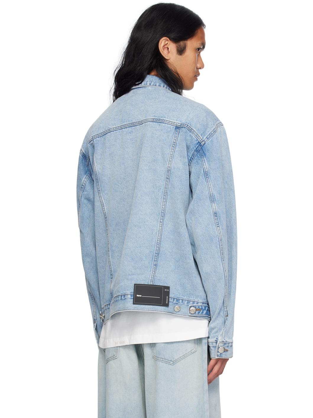 Blue Oversized Denim Jacket - 3