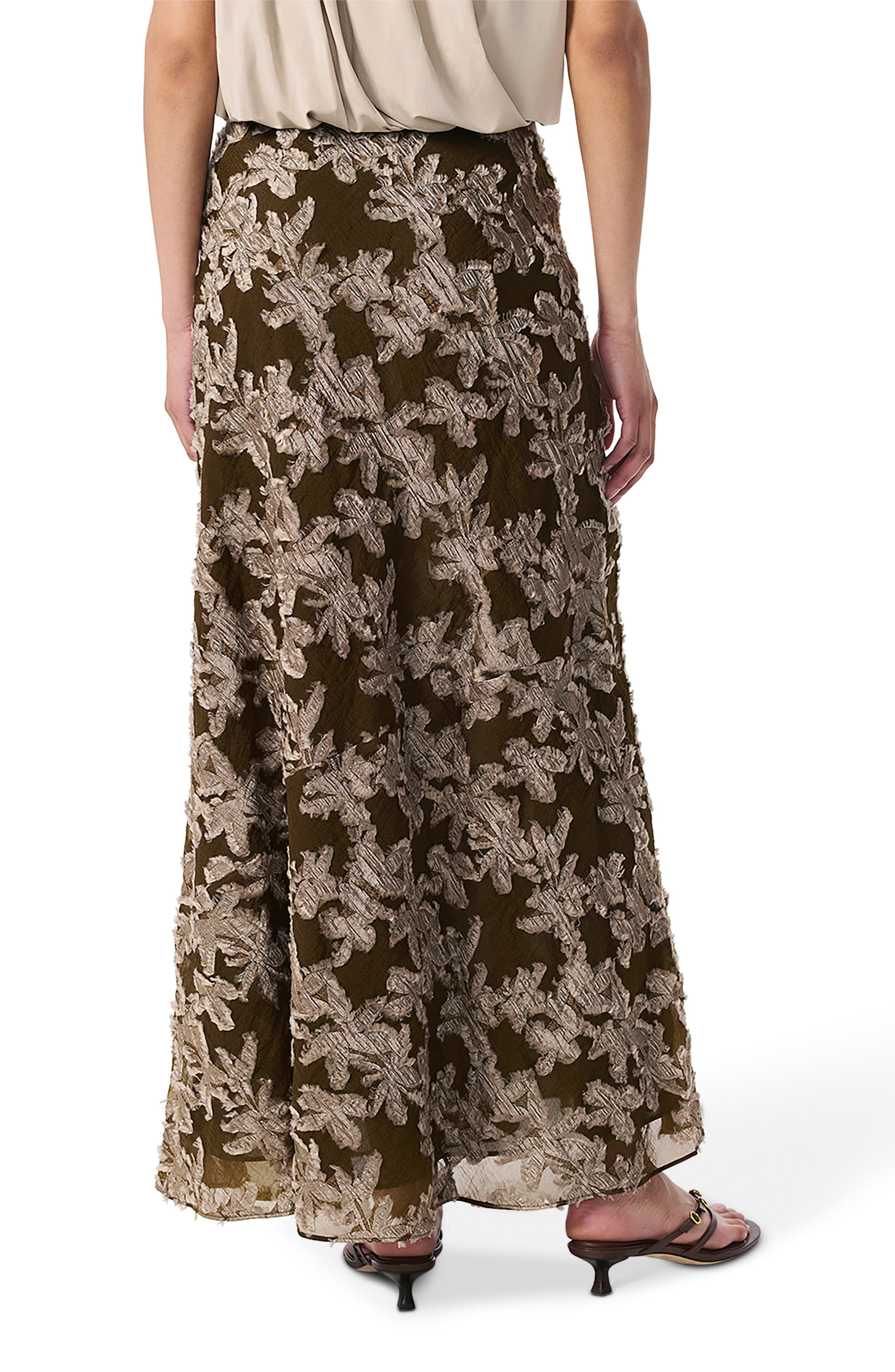 rag & bone Wren Print Maxi A-Line Skirt in Olive at Nordstrom - 2