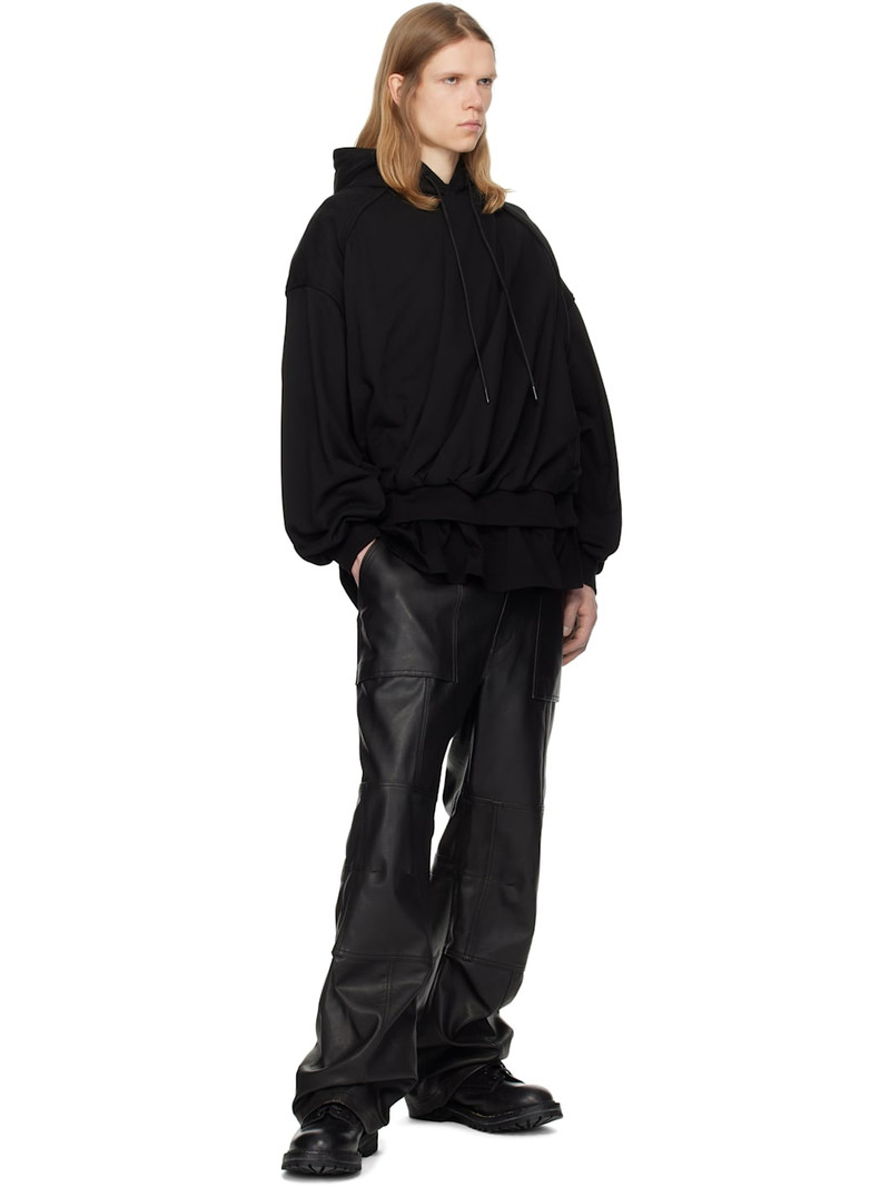 JUUN.J Juun. J Black Layered Twisted Hoodie outlook