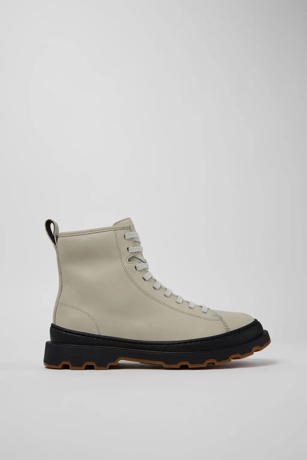 Brutus+ Gray Leather Mid Boots for Women. - 1