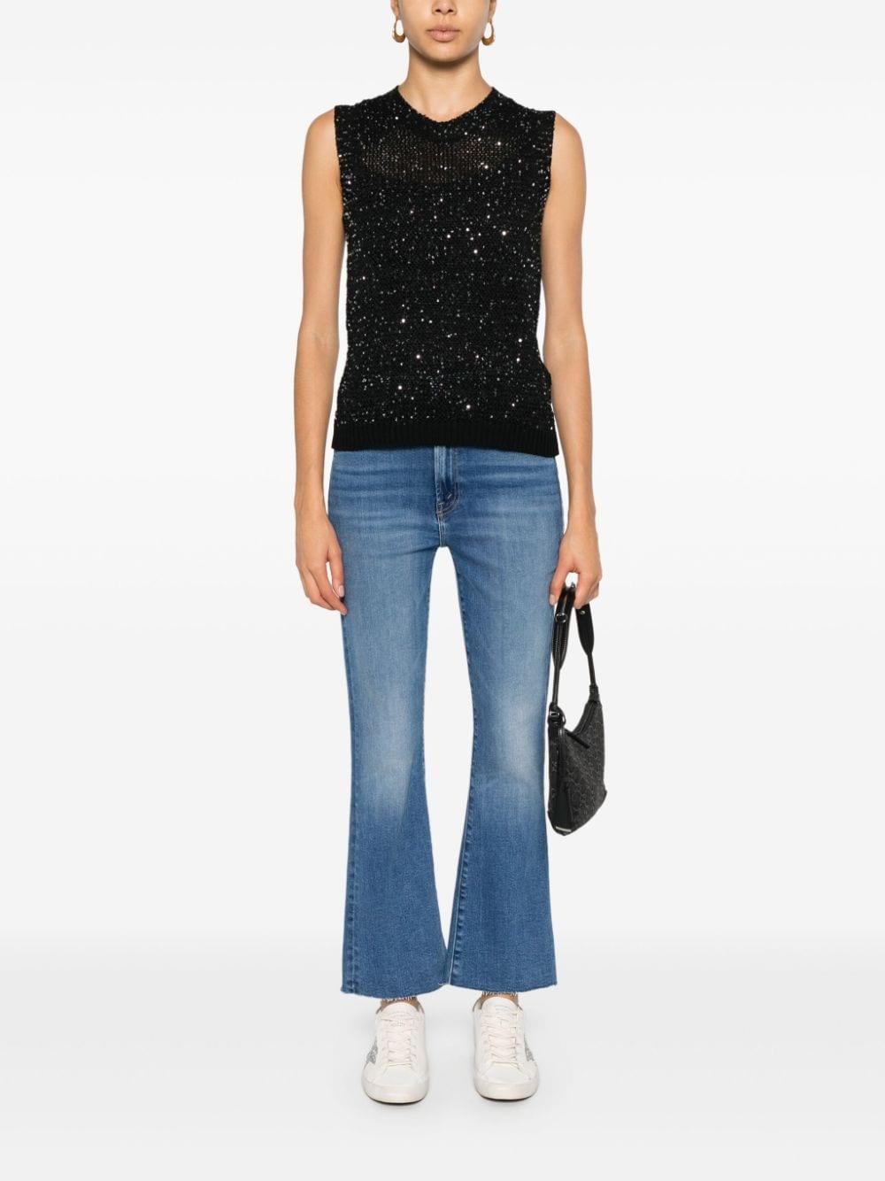 sequin-embellished sleeveless top - 2
