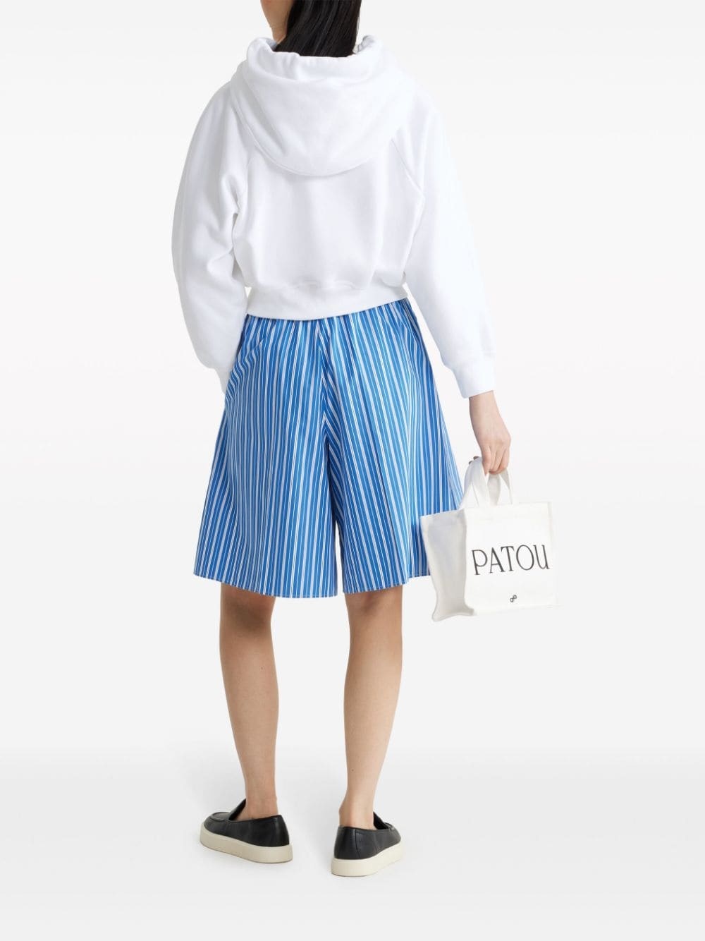 striped wide-leg shorts - 3