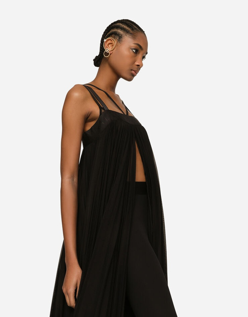 Long pleated tulle dress 4