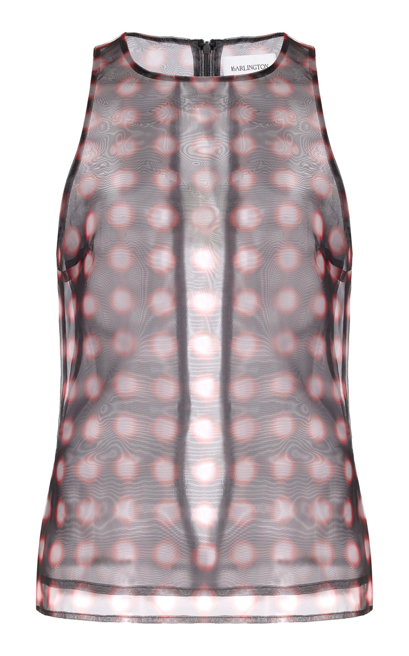 Tari Printed Organza Top red 1
