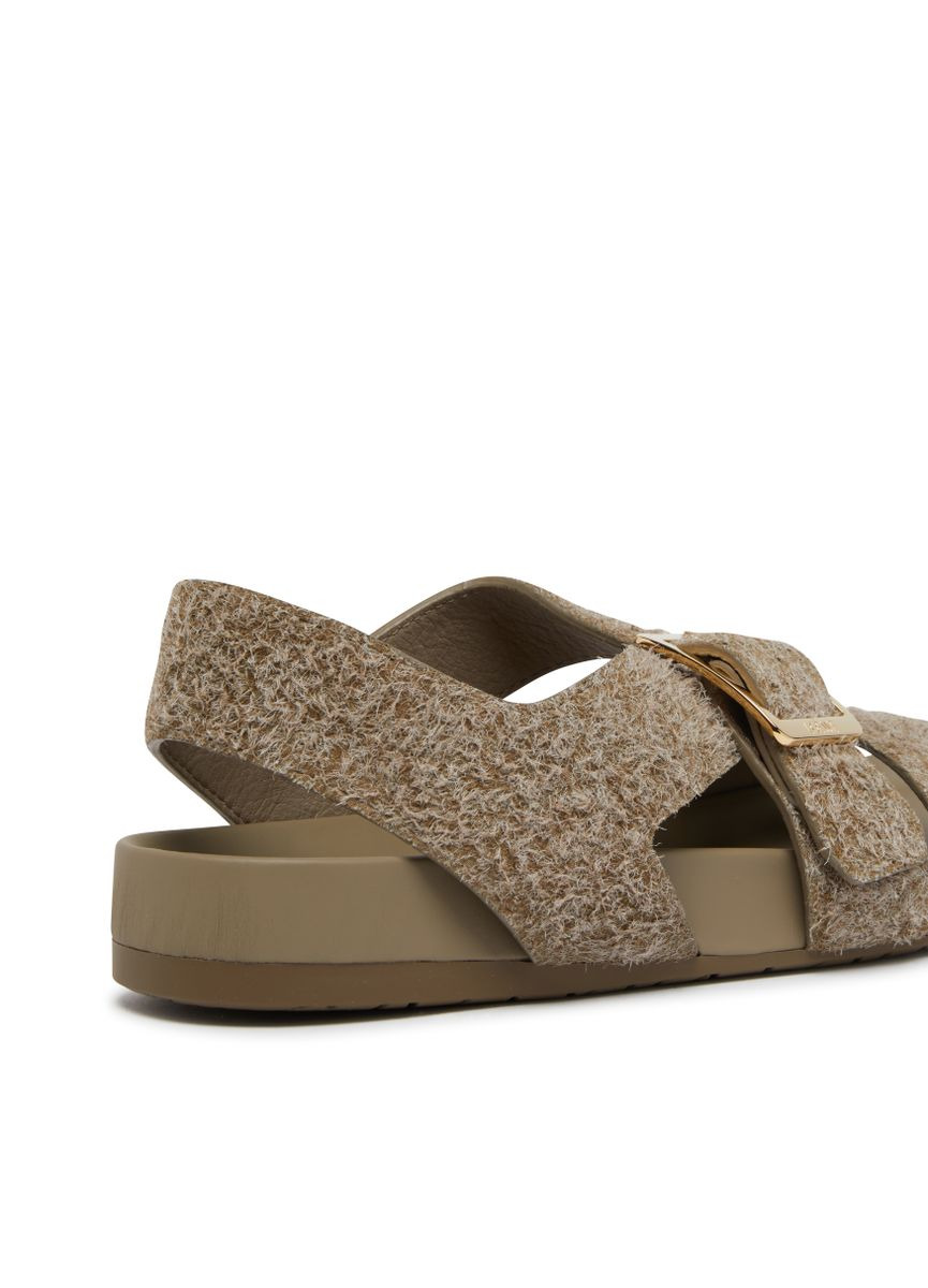 Ease flat sandals in brushed suede - 7