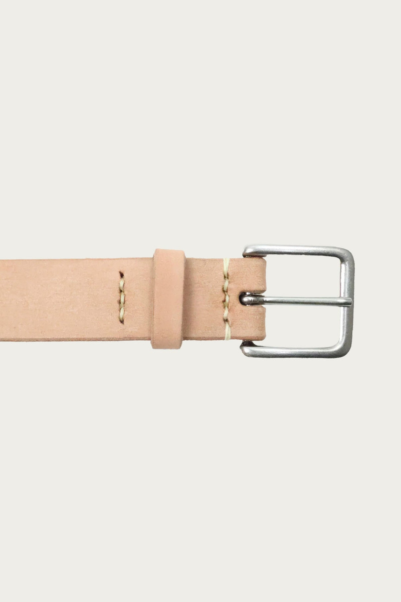 FULLCOUNT 6218 Wide Leather Narrow Belt - Natural outlook