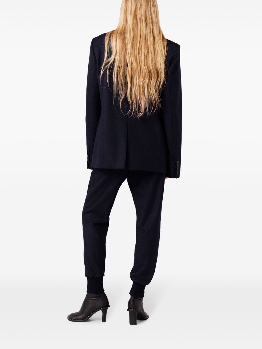 single-breasted flannel blazer - 3