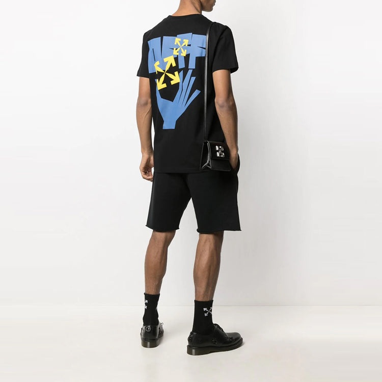 Off-White SS21 Arrow Printing Logo Short Sleeve Black OMAA027R21JER0051040 - 3