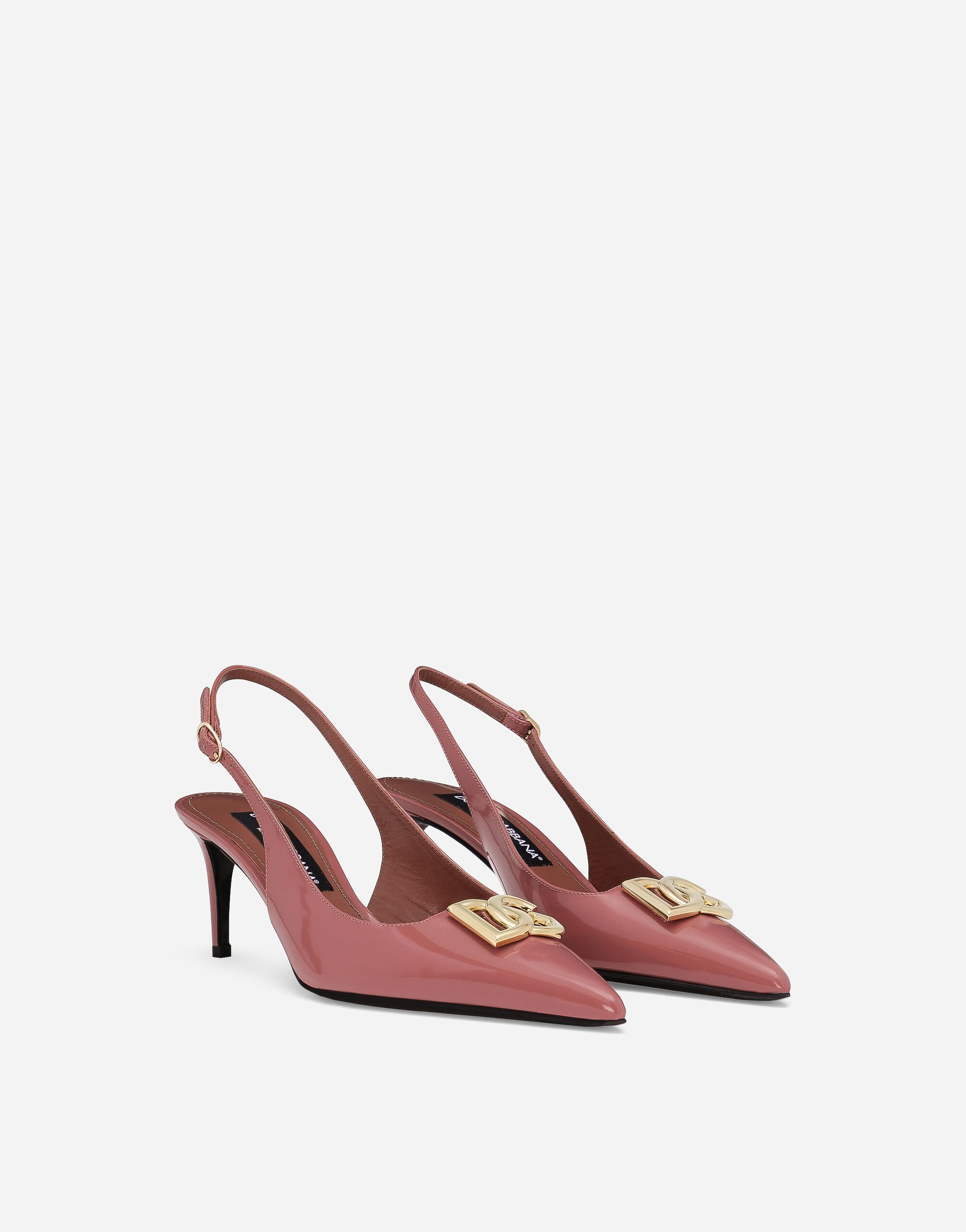 Polished calfskin slingbacks - 2