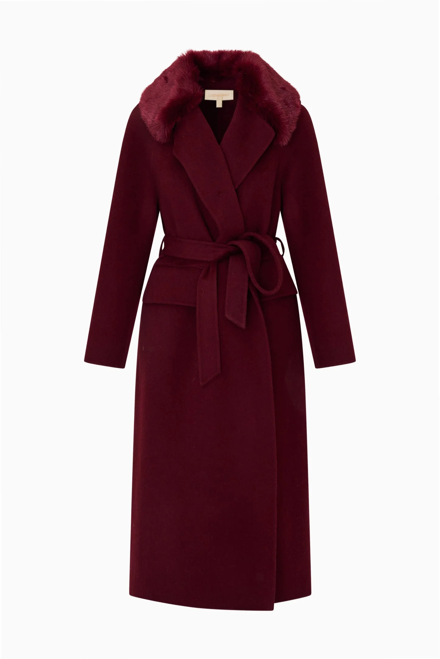 Katniss Faux Fur Collar Wool Coat - 1