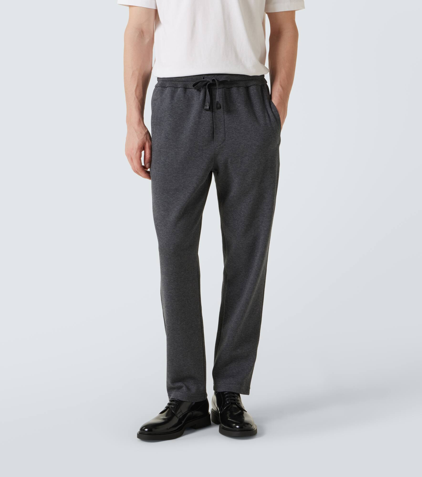 Cotton-blend sweatpants - 3