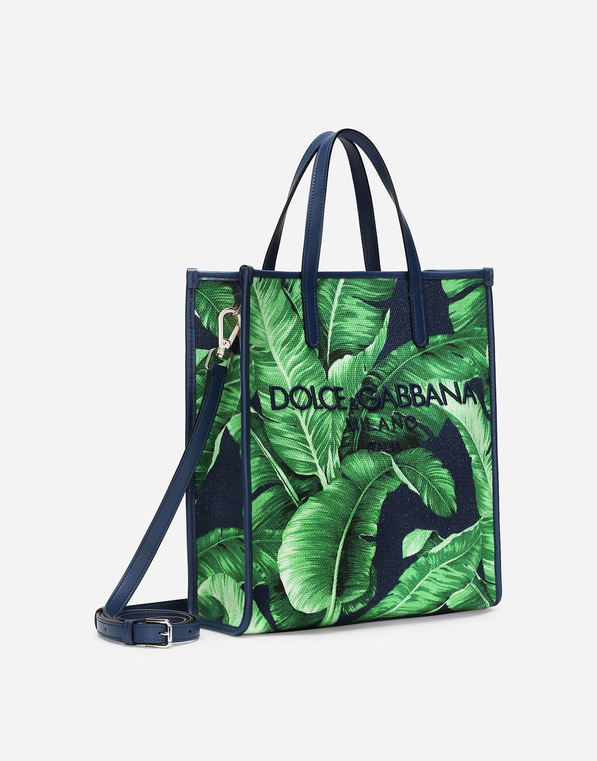 Small printed canvas shopper - 3