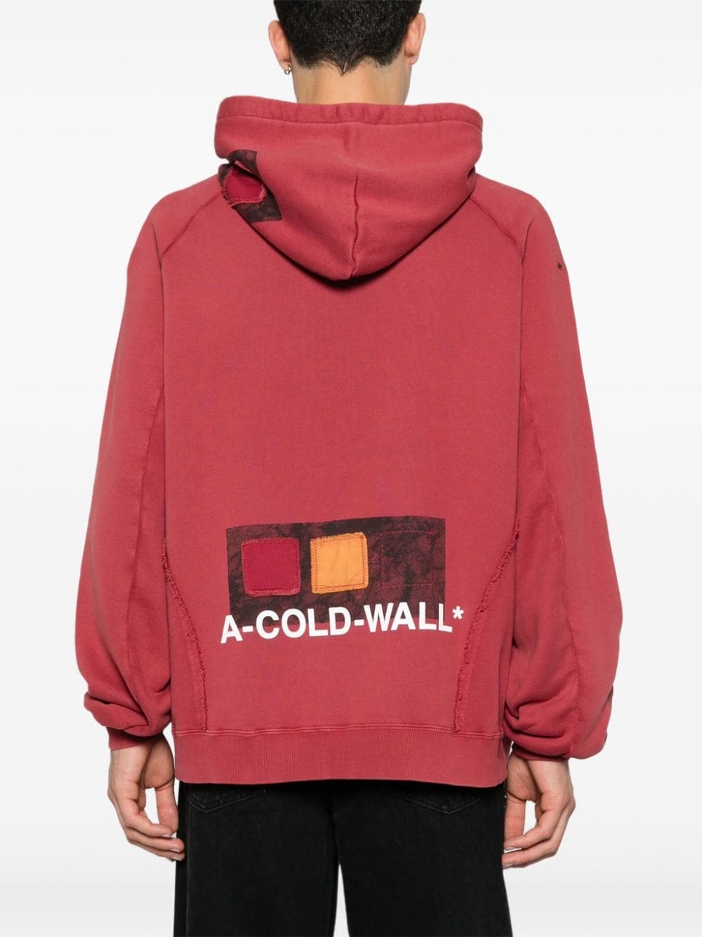 【関税込み】A-COLD-WALL* レッド ガーメントダイ フーディ A-COLD-WALL* Cubist hoodie | REVERSIBLE