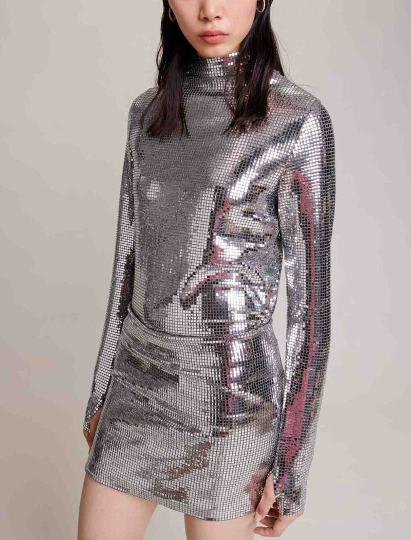 Short skirt with rhinestones 6