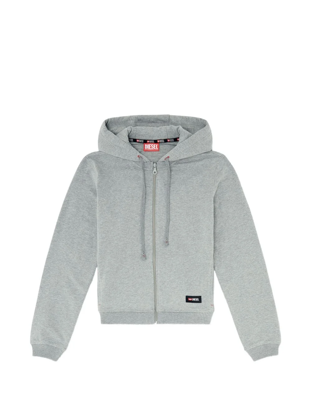 zip-up drawstring hoodie - 1