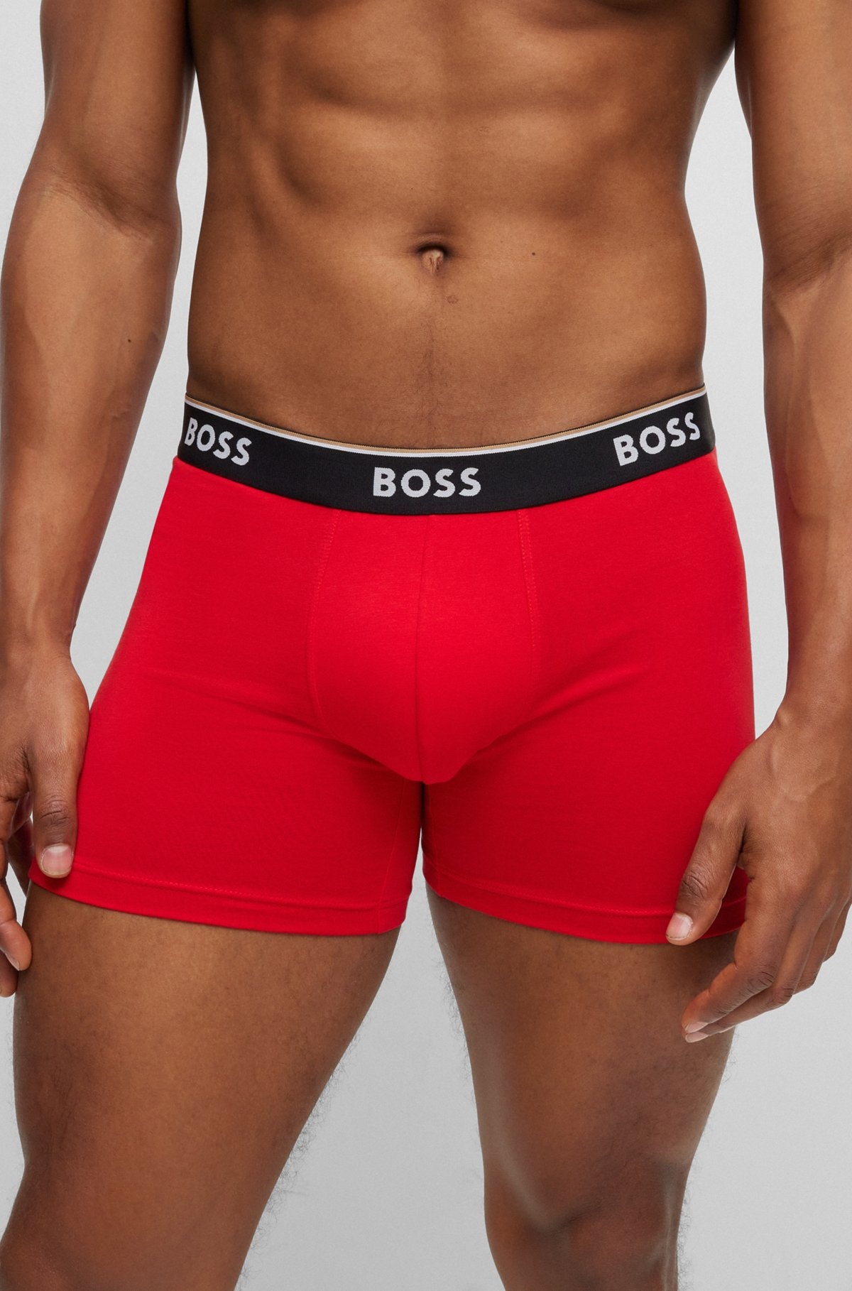 THREE-PACK OF BOXER BRIEFS WITH LOGO WAISTBANDS - 4