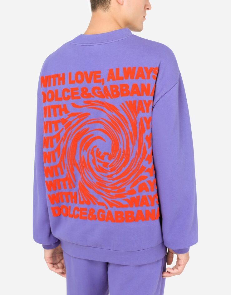 Jersey sweatshirt with 3D print - 5