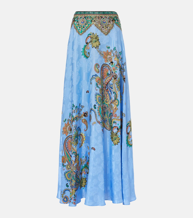 paisley maxi 스커트 - 1